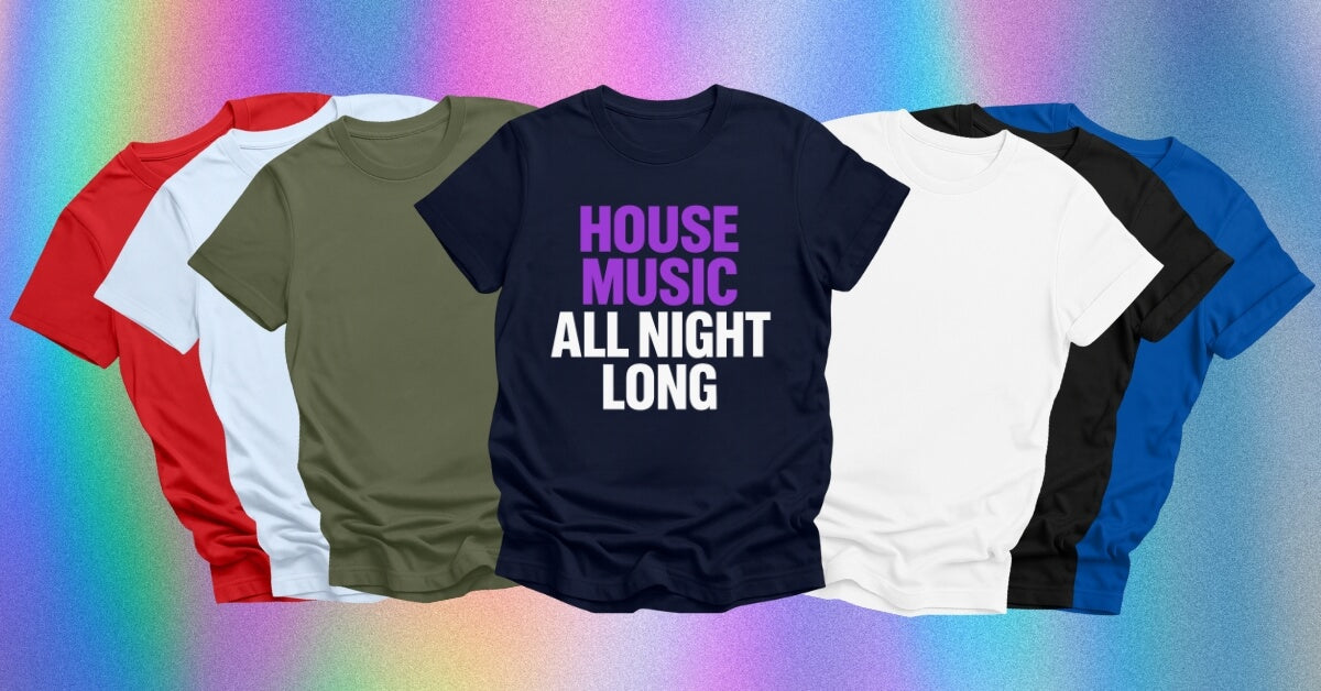 Photo of Lightweight Rave Tees on colorful background