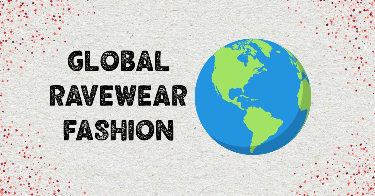 A globe with the text 'global ravewear fashion'