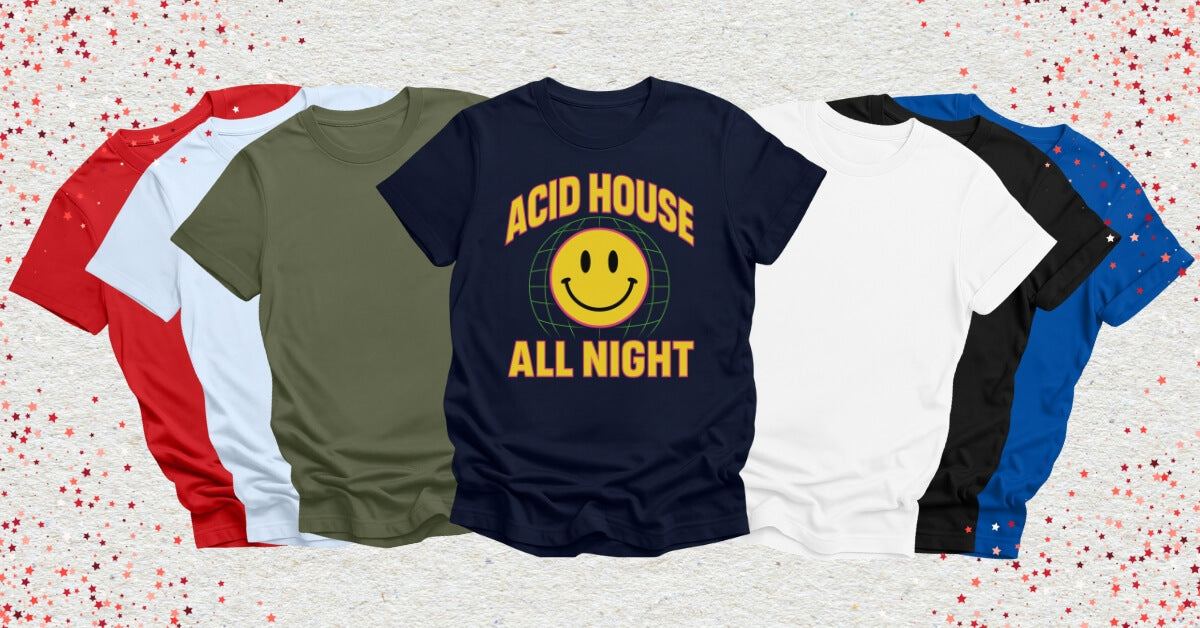 Acid House shirts in a fan style