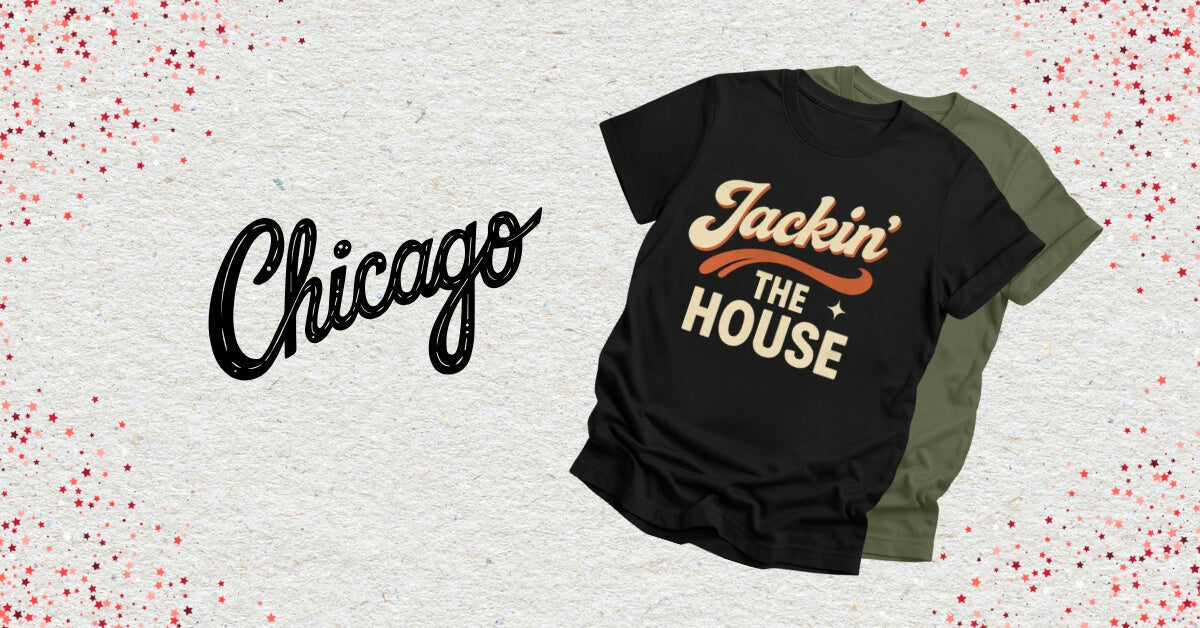Chicago House T-Shirts with Chicago sign