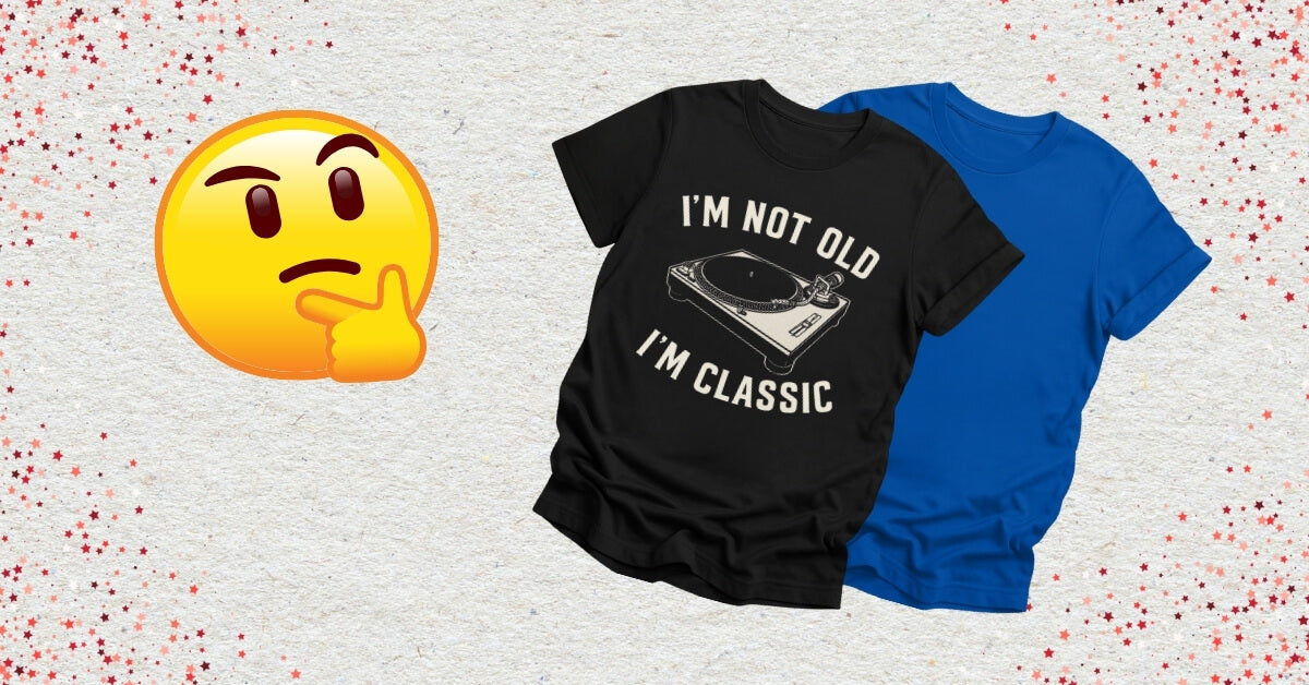 DJ Shirts with a thinking emoji