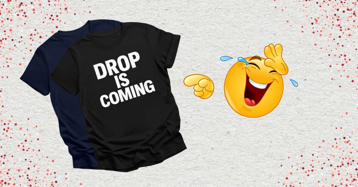 Funny House Music T-Shirts with a laughing emoji