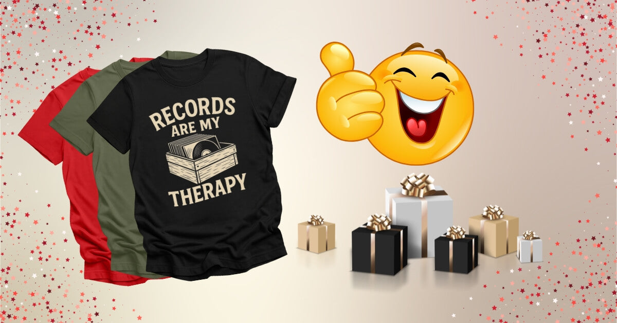 Funny Vinyl DJ T-Shirts with presents