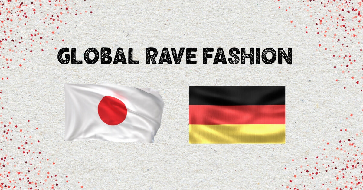German & Japanese flags on a blank canvas