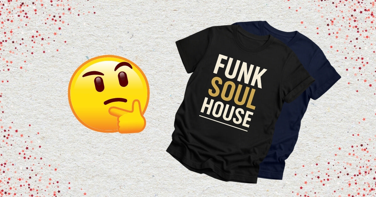 House Musi Shirts with a thinking emoji
