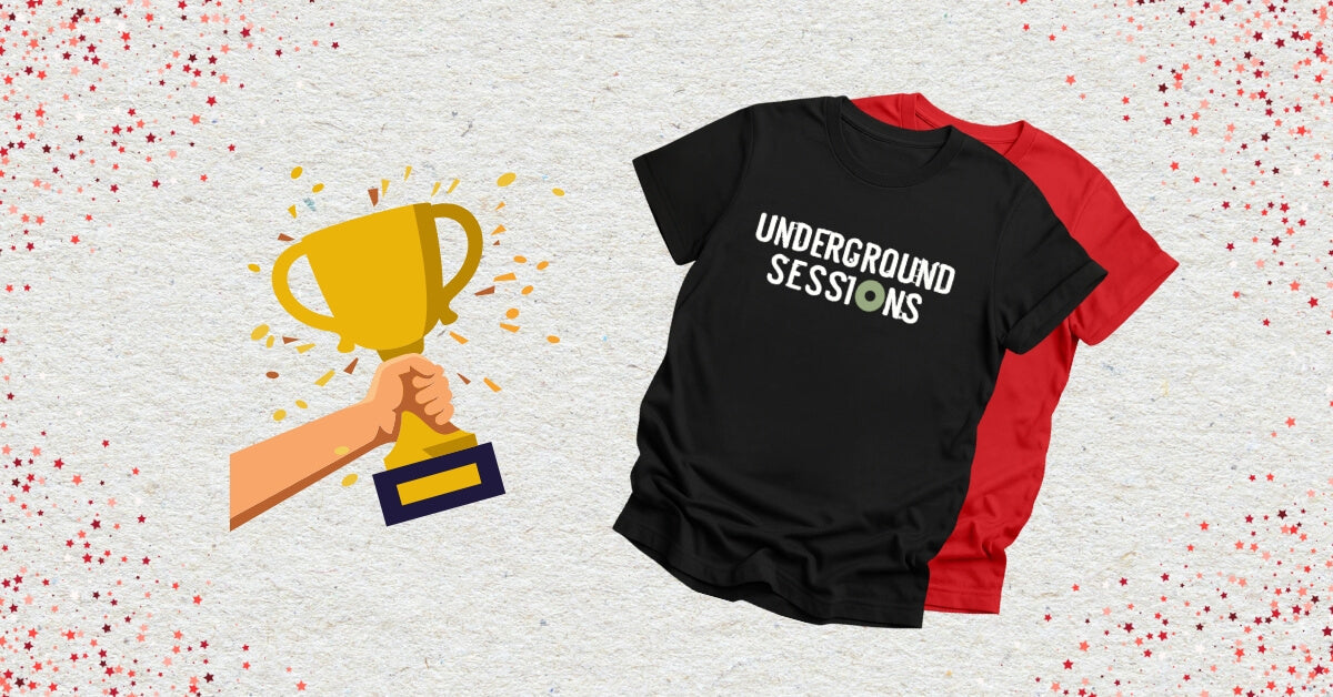 House Music Graphic Tees with a trophy