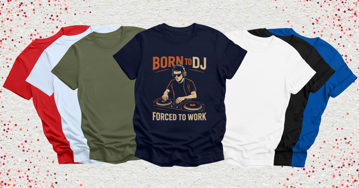 Ironic DJ Shirts in a fan style