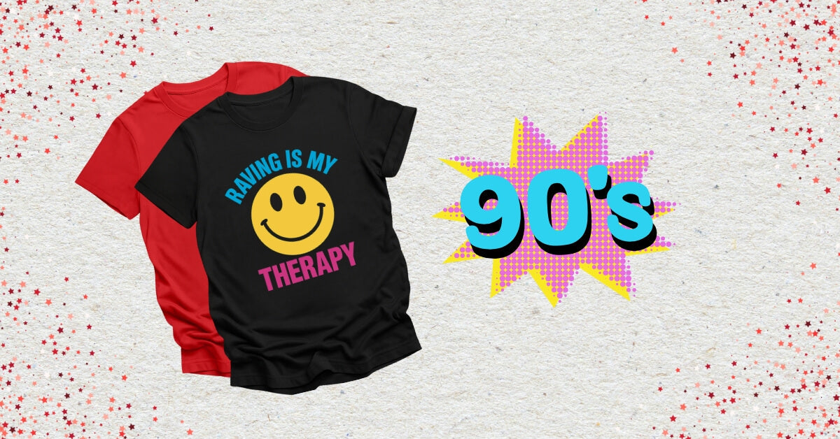 Modern Acid House Tees with 90s sign