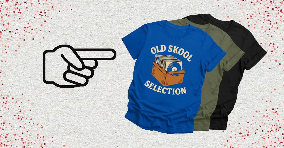 Photo of  retro-Style Vinyl DJ Tees