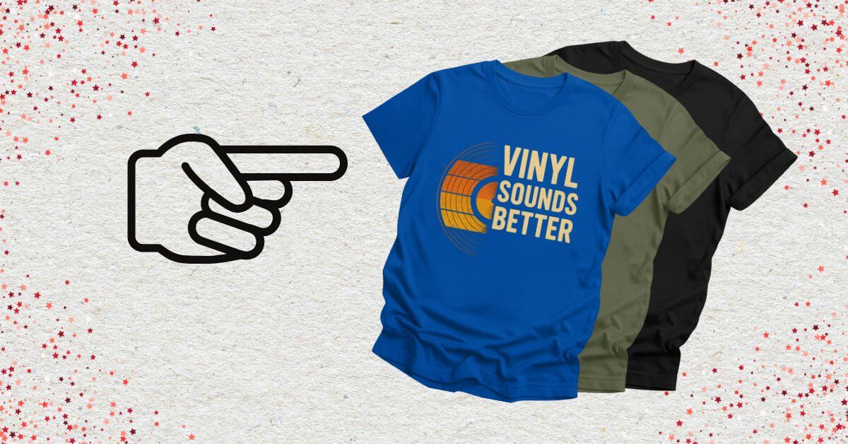 Photo of  retro-Style Vinyl DJ Tees