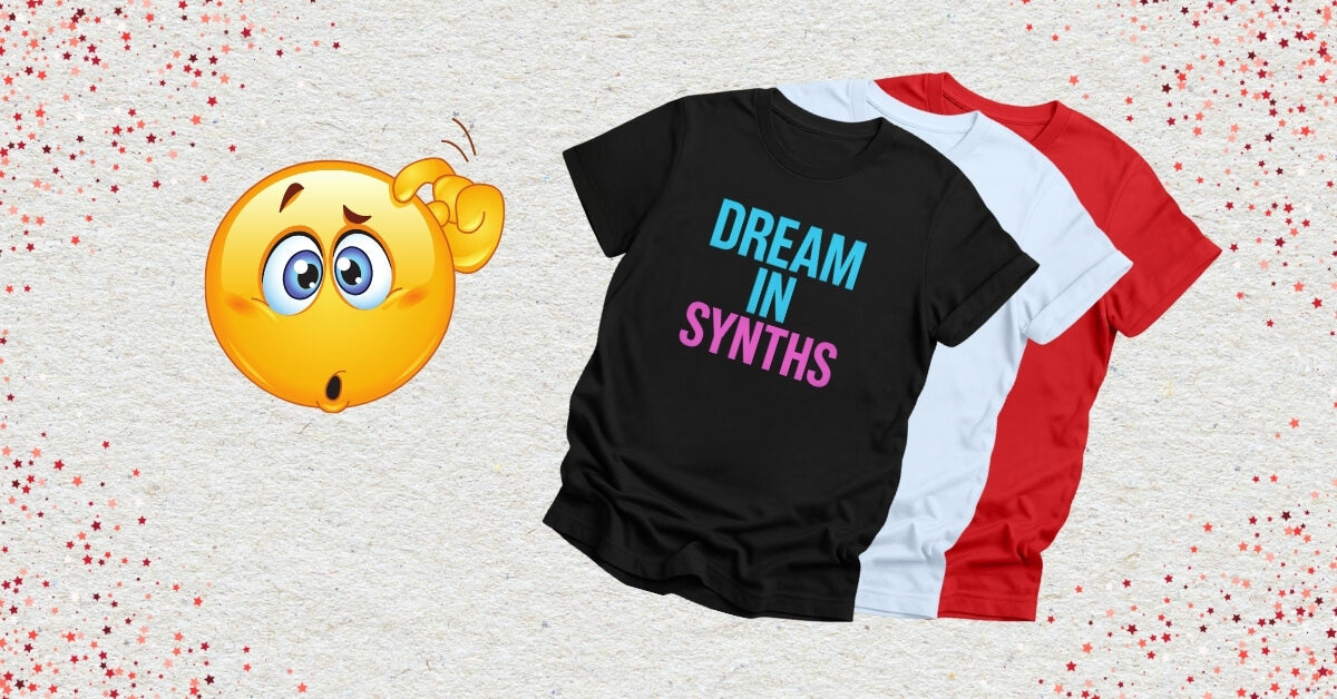 Techno T-Shirts with confused emoji