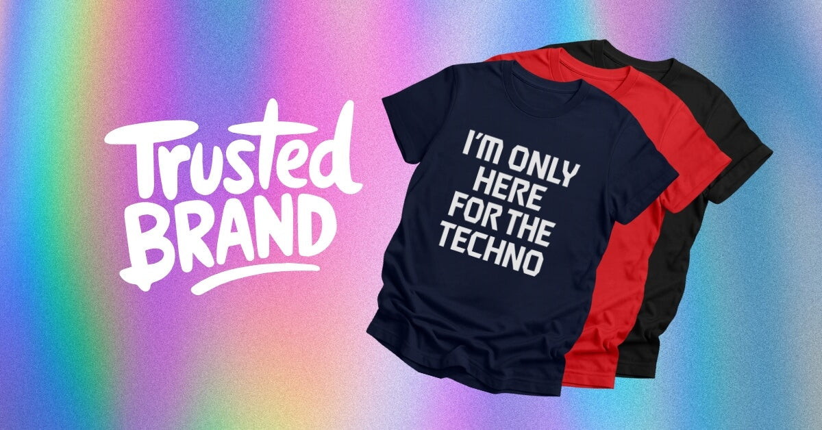 Techno tees with a trusted brand sticker