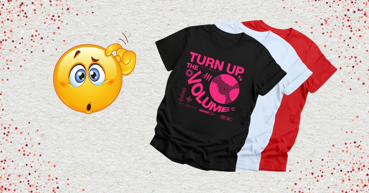 Thinking emoji with Rave T-Shirts