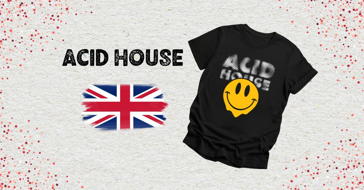 UK flag with an acid house tee