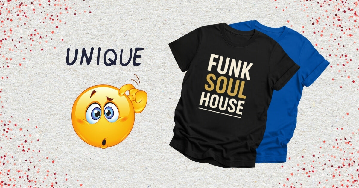Unique Retro House Music T-Shirts with a confused emoji