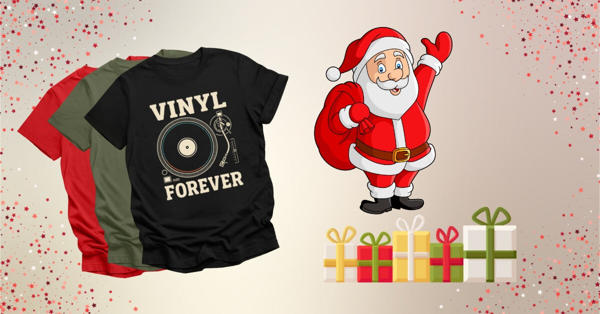 Vinyl DJ T-Shirts with Christmas Gifts