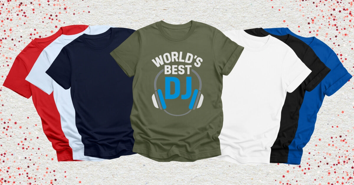 funny DJ shirt slogans in a fan style