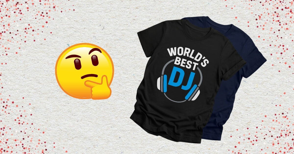 thinking emoji with Funny DJ T-shirts
