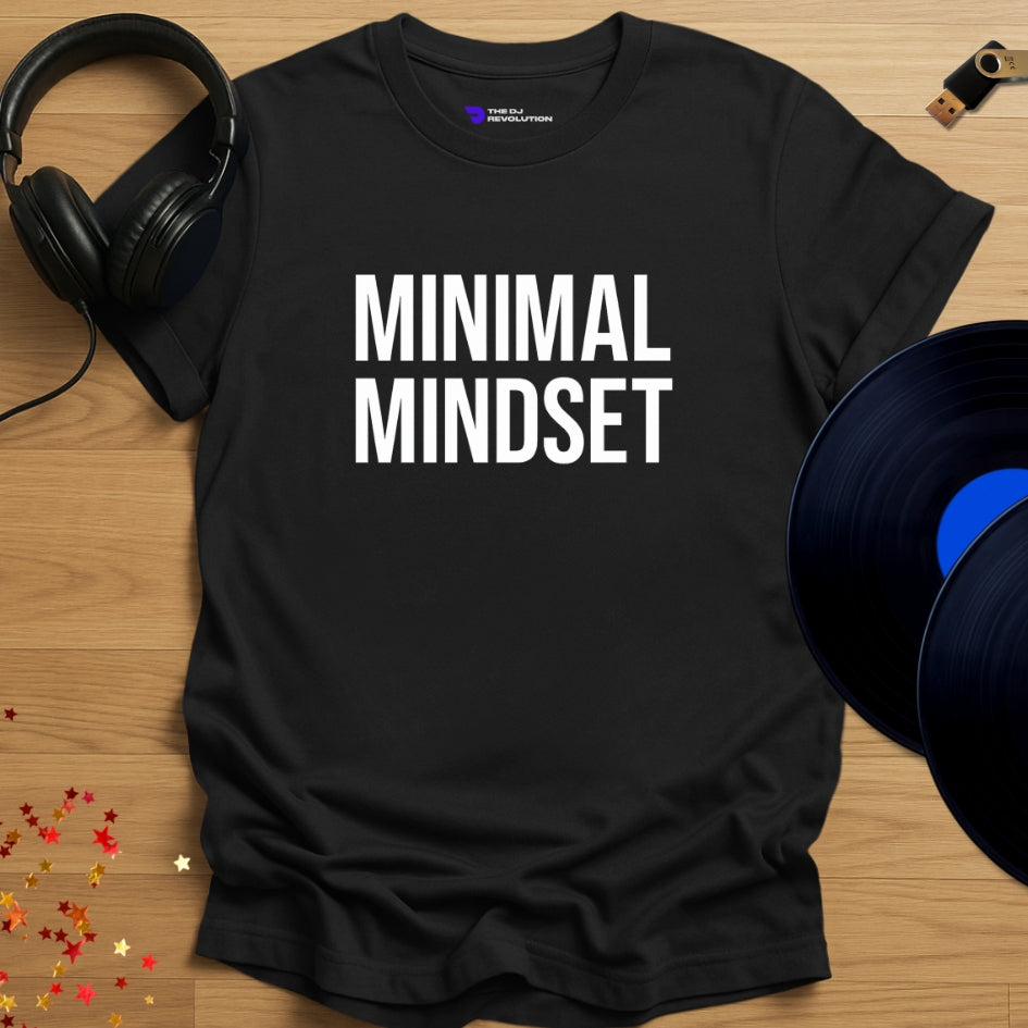 Minimal Mindset Techno T-shirt in black, front view
