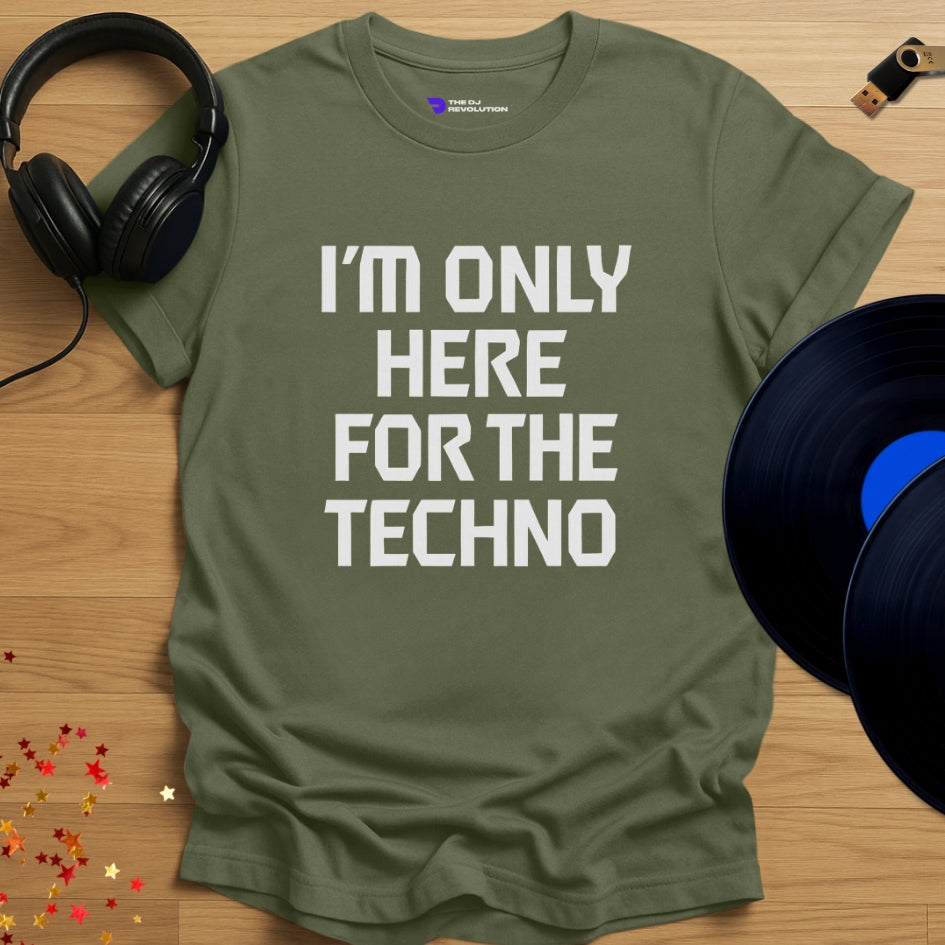 Techno Loyalist T-shirt in military green, front view