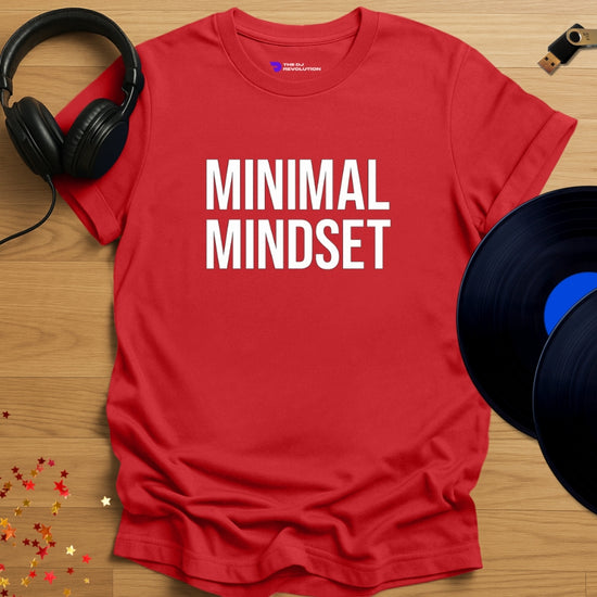 Minimal Mindset Techno T-shirt in red, front view