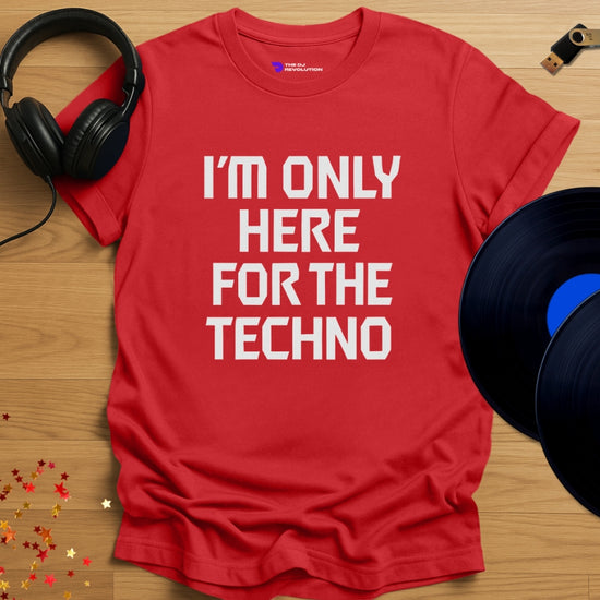 Techno Loyalist T-shirt in red, front view