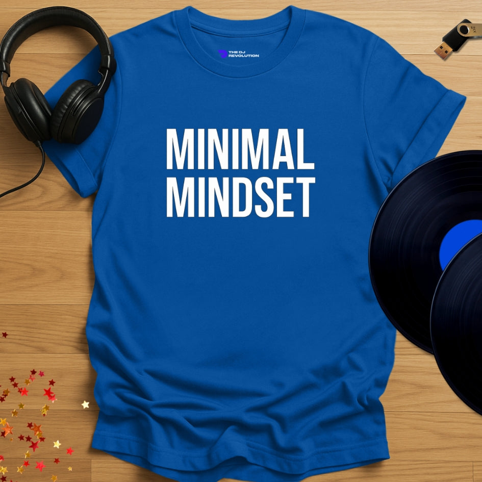Minimal Mindset Techno T-shirt in royal blue, front view