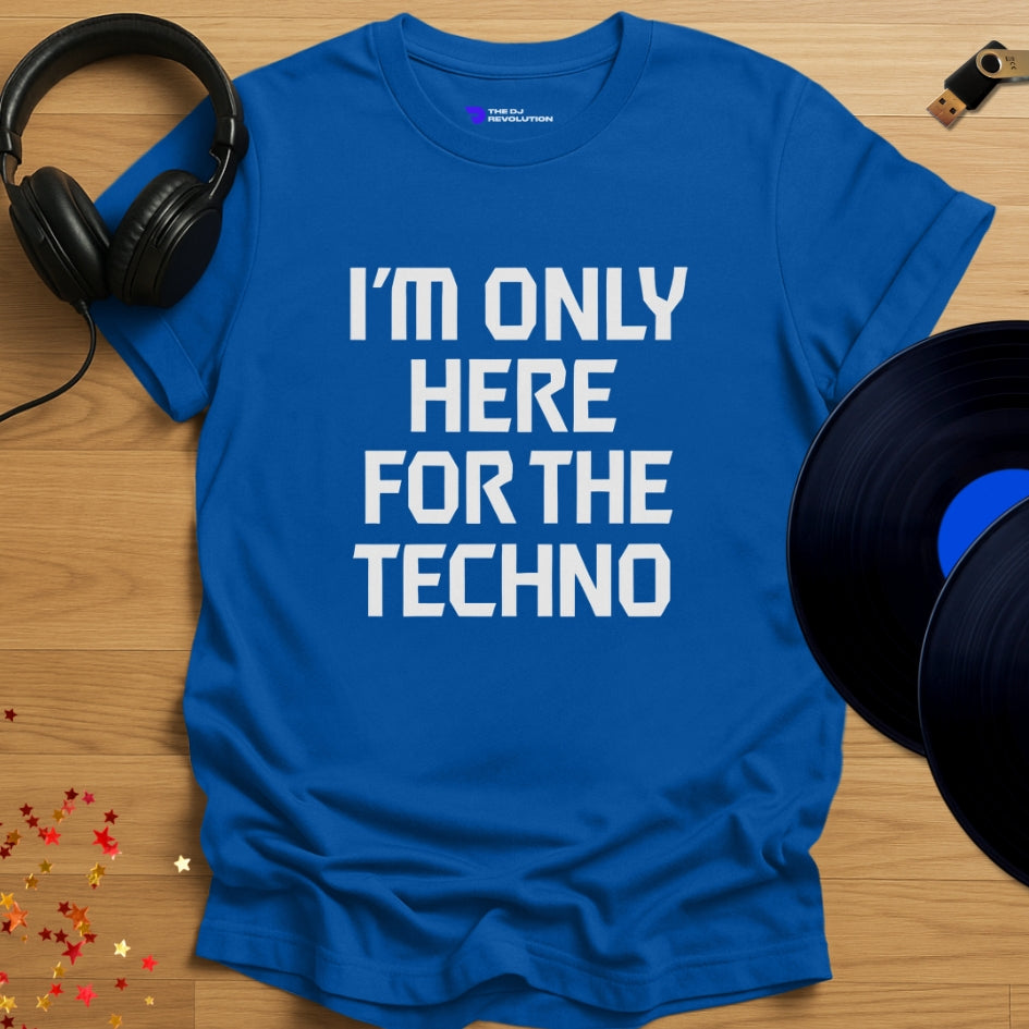 Techno Loyalist T-shirt in royal blue, front view