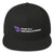 Embroidered Flat Bill DJ Cap in black, front view