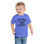 Toddler Techno T-shirt '1988 Detroit' design in heather columbia blue, front view
