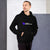 Unisex DJ Hoodie 'The DJ Revolution' design in black, front view