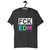 Unisex DJ T-shirt 'FCK EDM' design in dark grey heather, front view