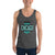 Unisex House Music Tank Top 'House Sound of Chicago' design in asphalt, front view