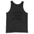 Unisex Techno Tank Top '1988 Detroit' design in charcoal black triblend, front view