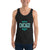 Unisex House Music Tank Top 'House Sound of Chicago' design in charcoal black triblend, front view