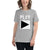 Ladie's Relaxed Fit DJ T-Shirt 'Play' design in athletic heather, front view