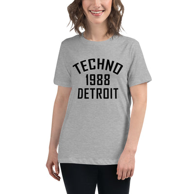 Ladie's Relaxed Fit Techno T-Shirt in Athletic Heather, front view