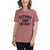 Ladie's Relaxed Fit Techno T-Shirt in Heather Mauve, front view