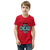 Youth House Music T-Shirt 'House Sound of Chicago' design in red, front view